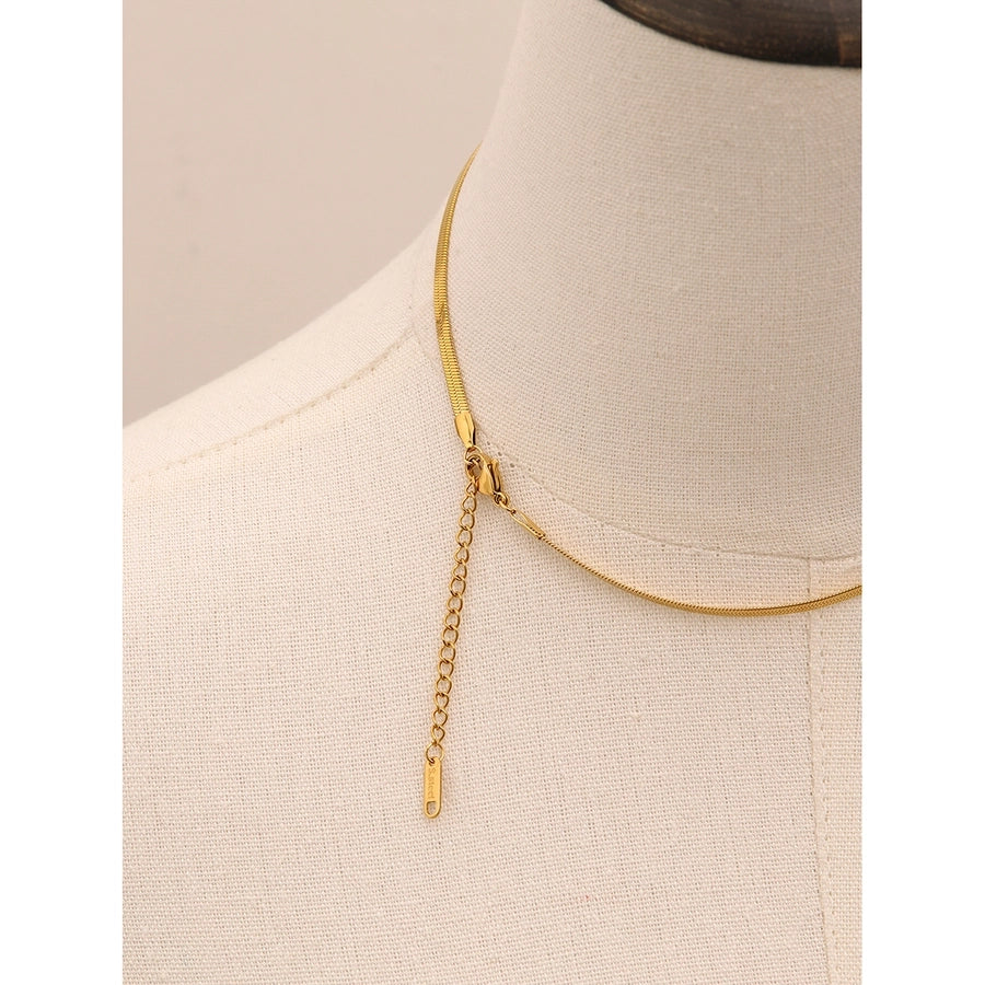 Jewelry Simple Style Classic Style Irregular 304 Stainless Steel Pearl Pendant Necklace