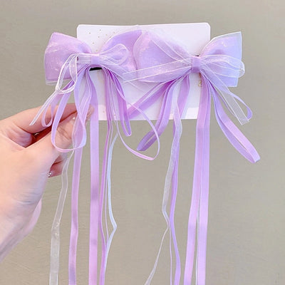 cute bow knot cloth hair clip