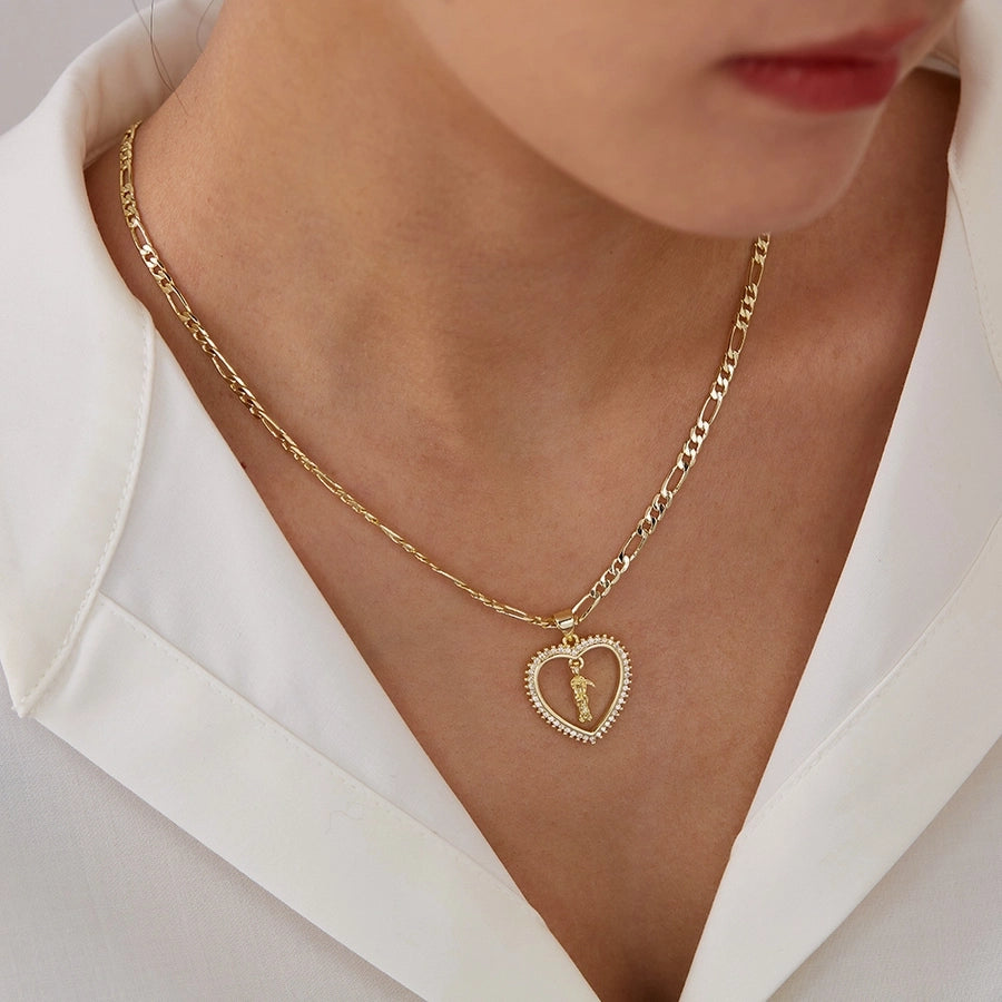 Jewelry French Style Simple Style Geometric Copper 14K Gold Plated Pendant Necklace