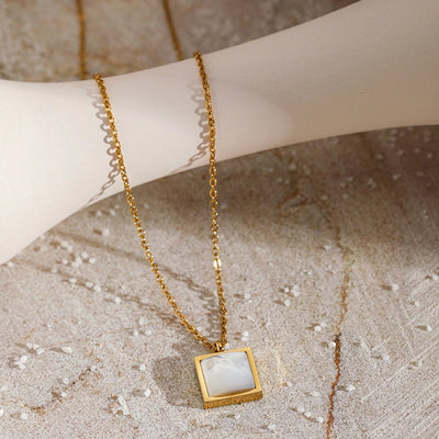 Jewelry Elegant Vintage Style Simple Style Geometric 304 Stainless Steel 18K Gold Plated Pendant Necklace