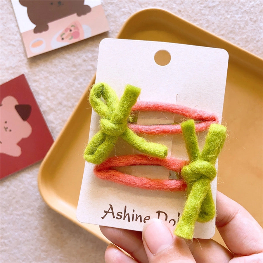 Kid'S Basic Simple Style Bow Knot Cloth Hair Clip