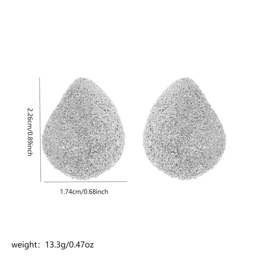 1 Pair Elegant Retro Commute Water Droplets Copper K Gold Plated Ear Studs