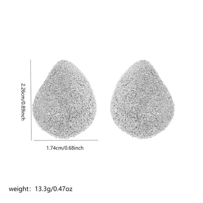 1 Pair Elegant Retro Commute Water Droplets Copper K Gold Plated Ear Studs