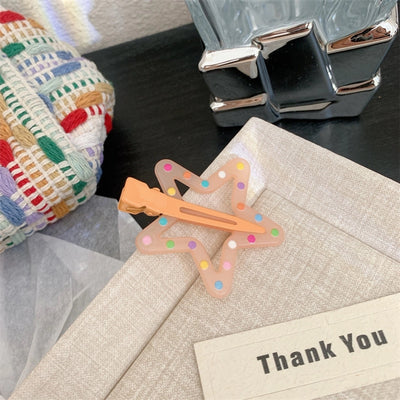 Women's Korean Style Star Resin Hair Clip