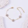 Jewelry Sweet Simple Style Flower Titanium Steel Bracelets Earrings Necklace
