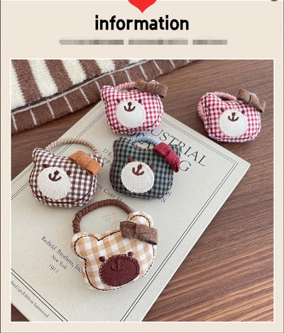 Cute Women's Girl'S Bear Cloth Hair Tie