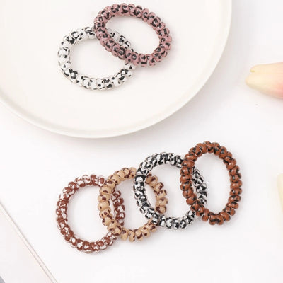 basic leopard plastic hair tie