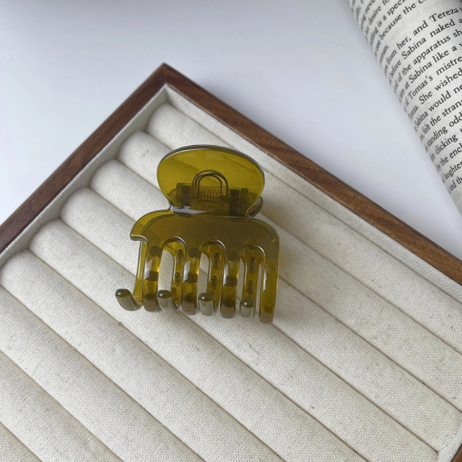 Women's Simple Style Geometric Plastic Resin Handmade Hair Claws