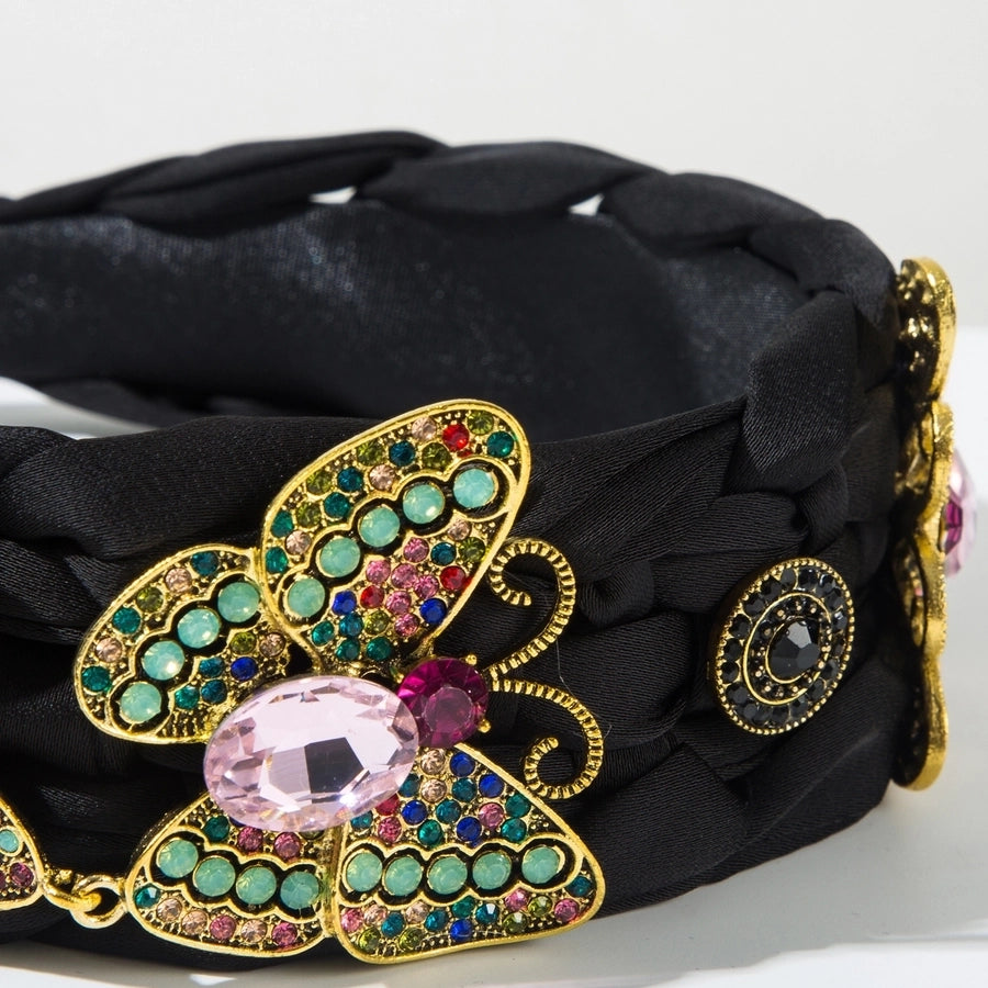 Women's Casual Vintage Style Classic Style Butterfly Alloy Cloth Rhinestone Hair Band