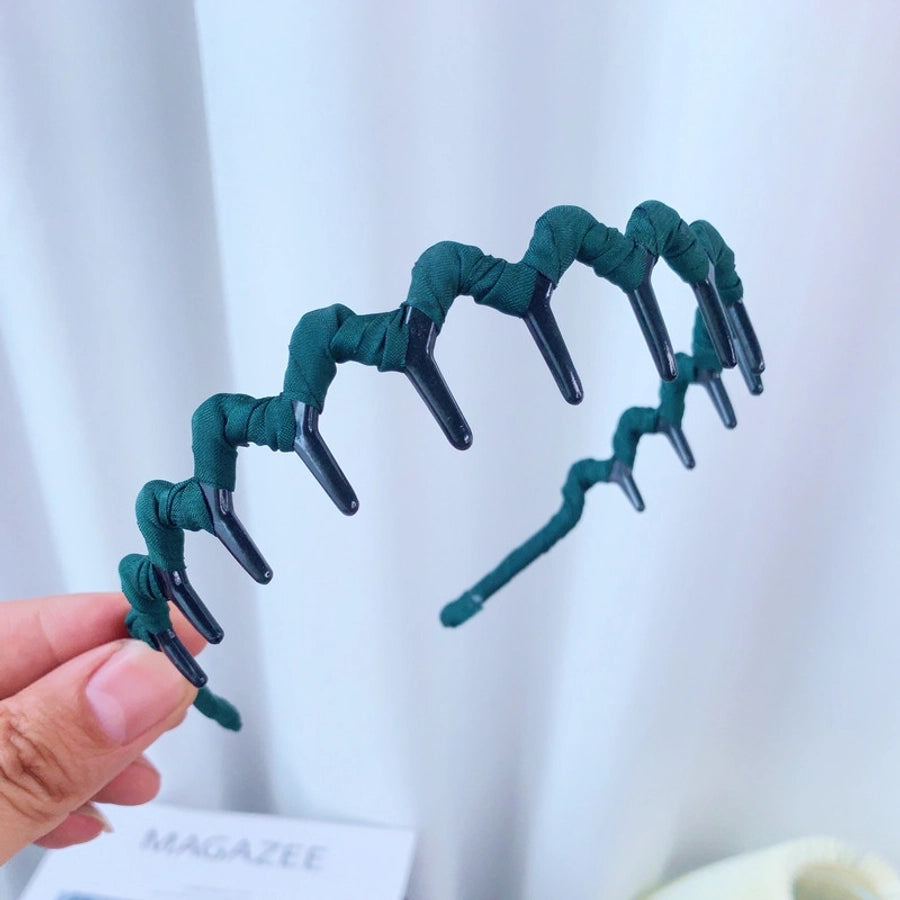 Fluffy Fabric Winding Toothed Hair Band Women's Hair Accessories Headwear Wave Headband Small Accessories Hair Bundles