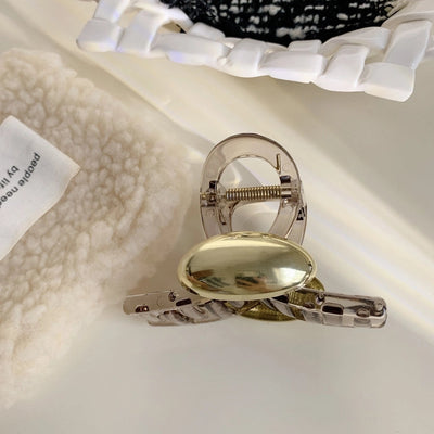 Personalized Metal Hemispherical Grip Ins Popular Barrettes Fashion All-Match Shark Clip Updo Hair Accessories