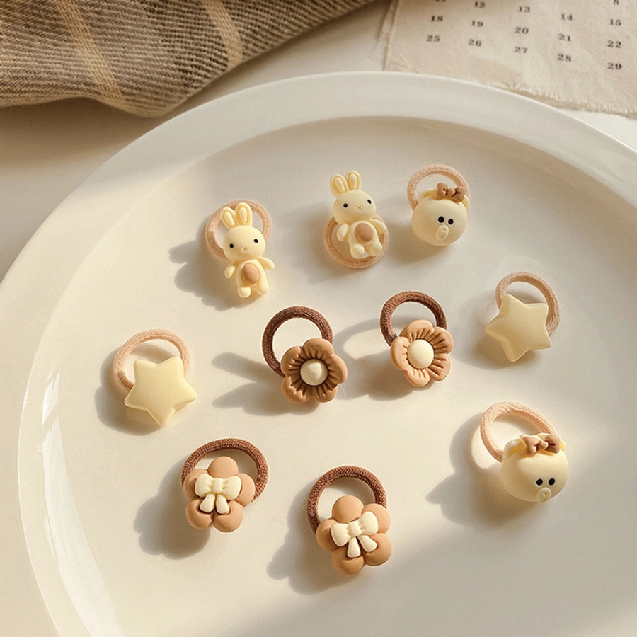 New Milk brown hair band Girls baby does not hurt hair high elastic bow tie hair rope children hair accessories rubber band Female