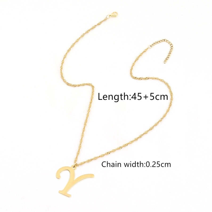 Jewelry Elegant Simple Style Classic Style Letter 201 Stainless Steel 304 Stainless Steel Pendant Necklace