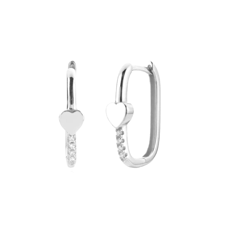 1 Pair IG Style French Style Geometric Copper Zircon 24K Gold Plated Hoop Earrings Ear Cuffs