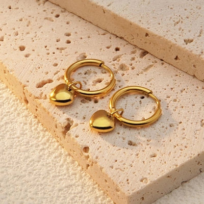 2 Pieces Set Sweet Simple Style Commute Heart Shape Plating 304 Stainless Steel 18K Gold Plated Earrings