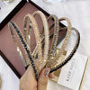 women's sweet u shape metal inlay crystal hair band
