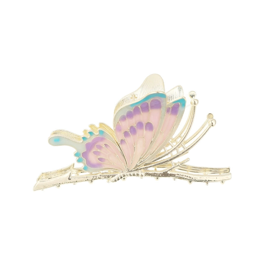 elegant sweet butterfly metal plating hair claws