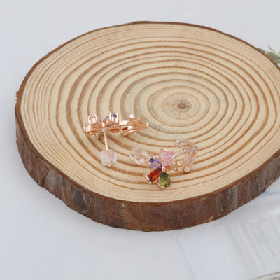 1 Pair Elegant Lady Romantic Flower Plating Inlay Copper Zircon K Gold Plated Ear Studs