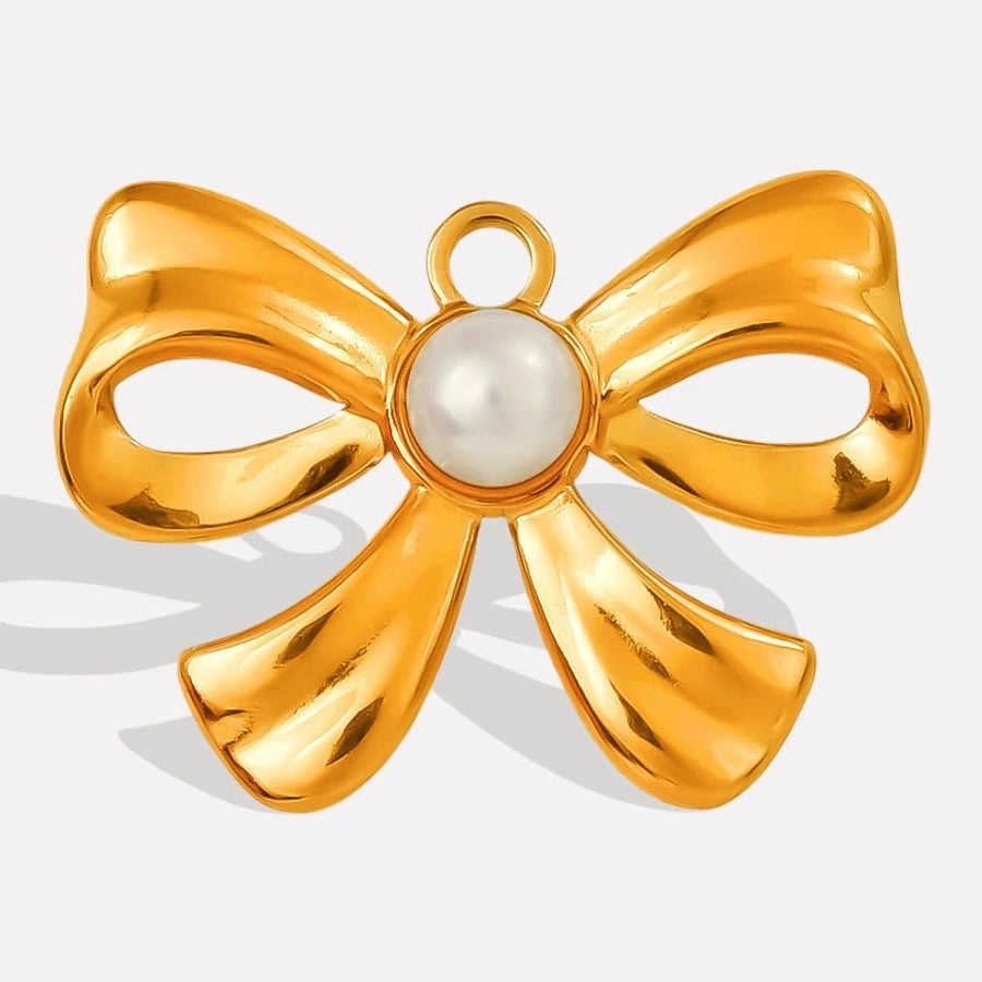 Jewelry Vintage Style Classic Style Bow Knot 304 Stainless Steel 18K Gold Plated Irregular Plating Pendant Necklace