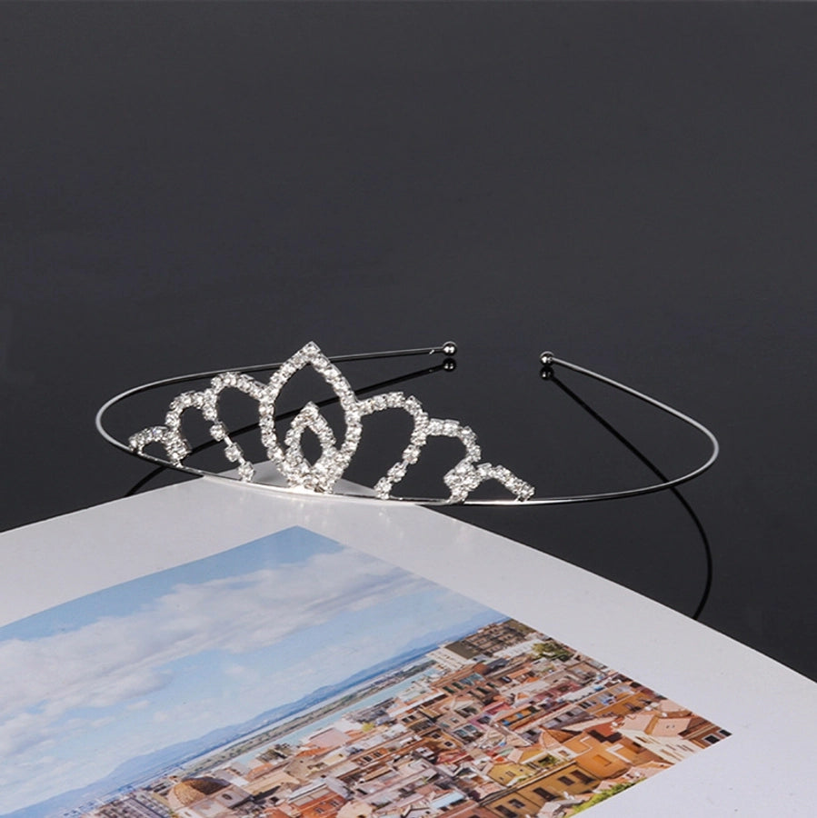 fashion claw chain welding rhinestone hairband Crown wedding bride headdress hair accessories performance birthday crown