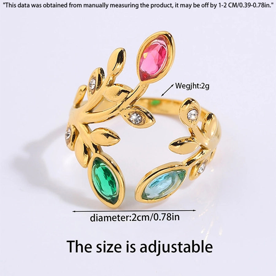 Jewelry Elegant Simple Style Shiny Geometric 304 Stainless Steel Open Rings