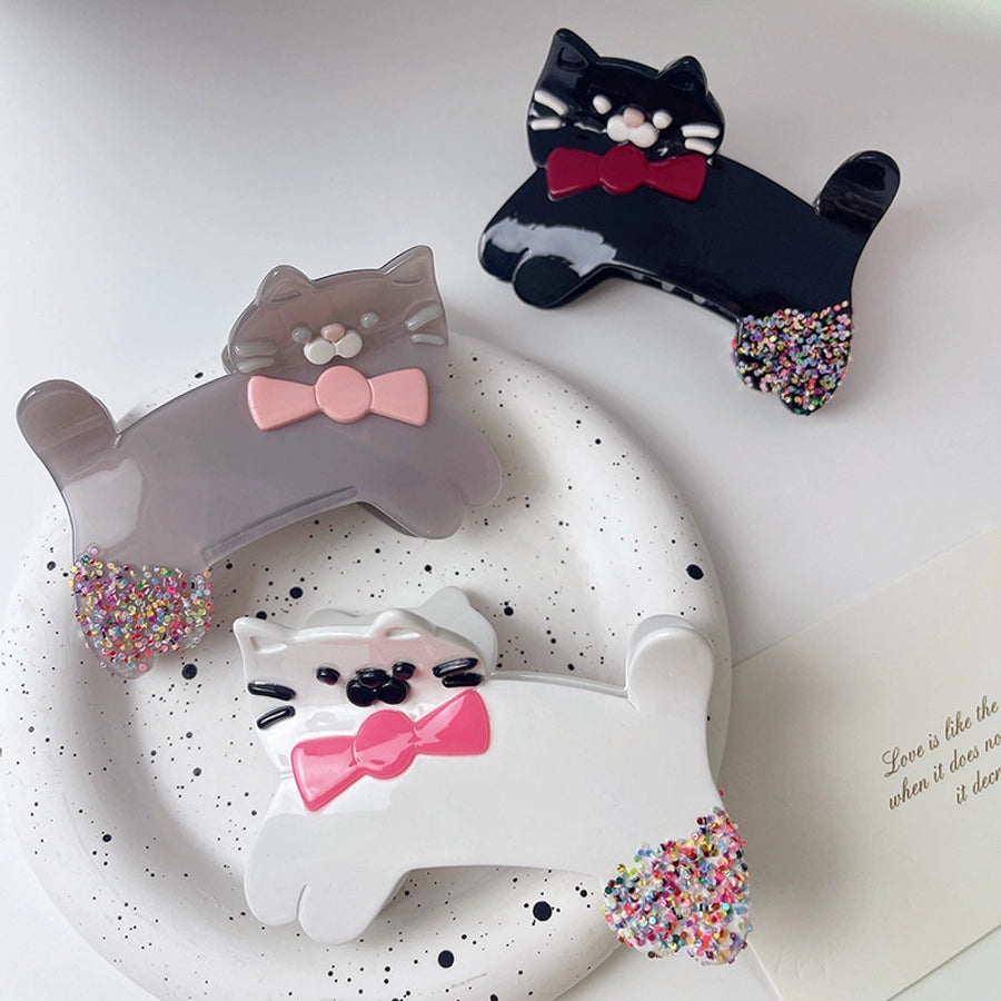 Women's Simple Style Cat Acetic acid sheets Handmade Hair Claws