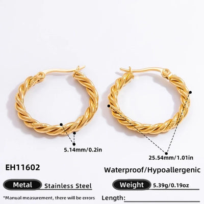 1 Pair Elegant Solid Color Plating Inlay 304 Stainless Steel Pearl 18K Gold Plated Earrings Ear Studs