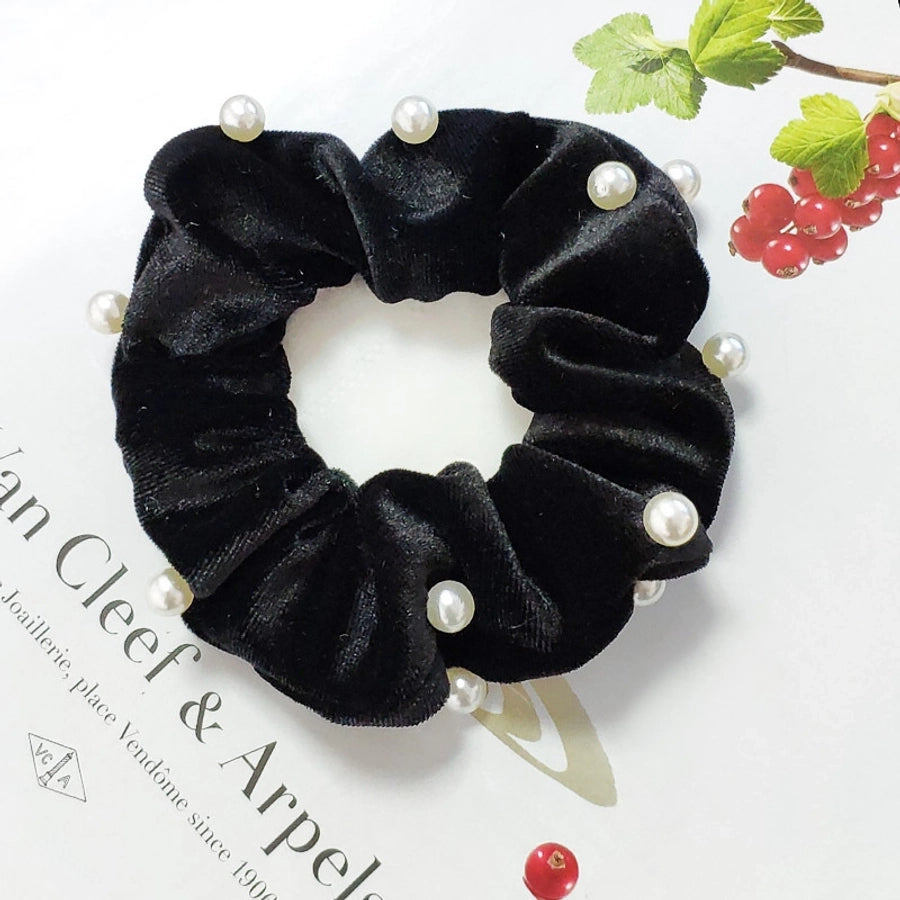 pearl velvet fashion hair scrunchies