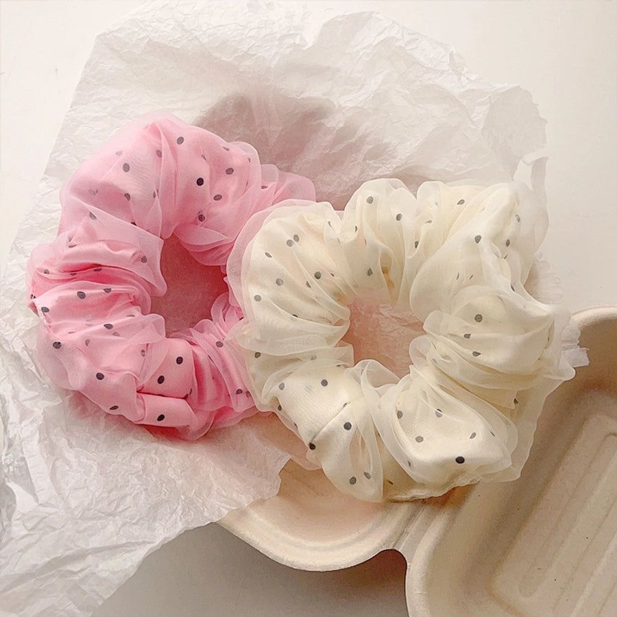 Women's Casual Simple Style Round Dots Solid Color Cloth Hair Tie