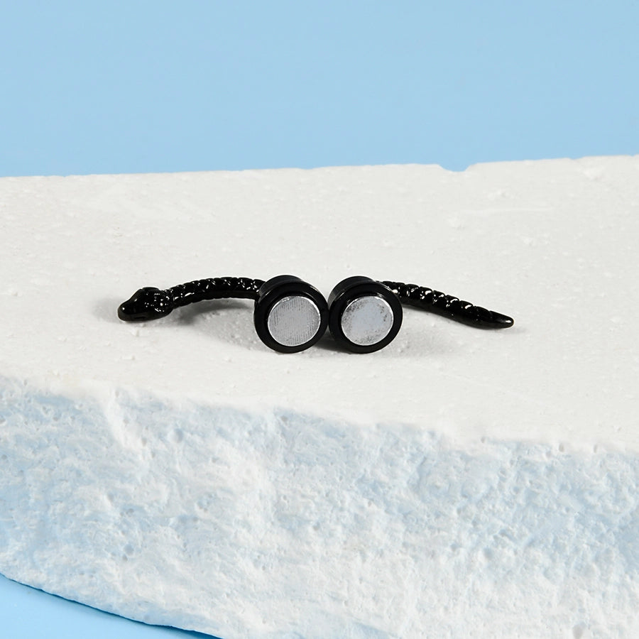 1 Piece Nose Rings & Studs Casual Streetwear Horns Snake-Shaped 304 Stainless Steel 18K Gold Plated Nose Rings & Studs