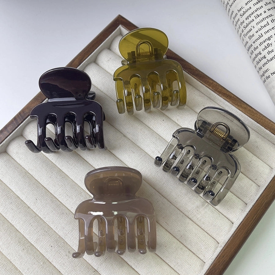 Women's Simple Style Geometric Plastic Resin Handmade Hair Claws