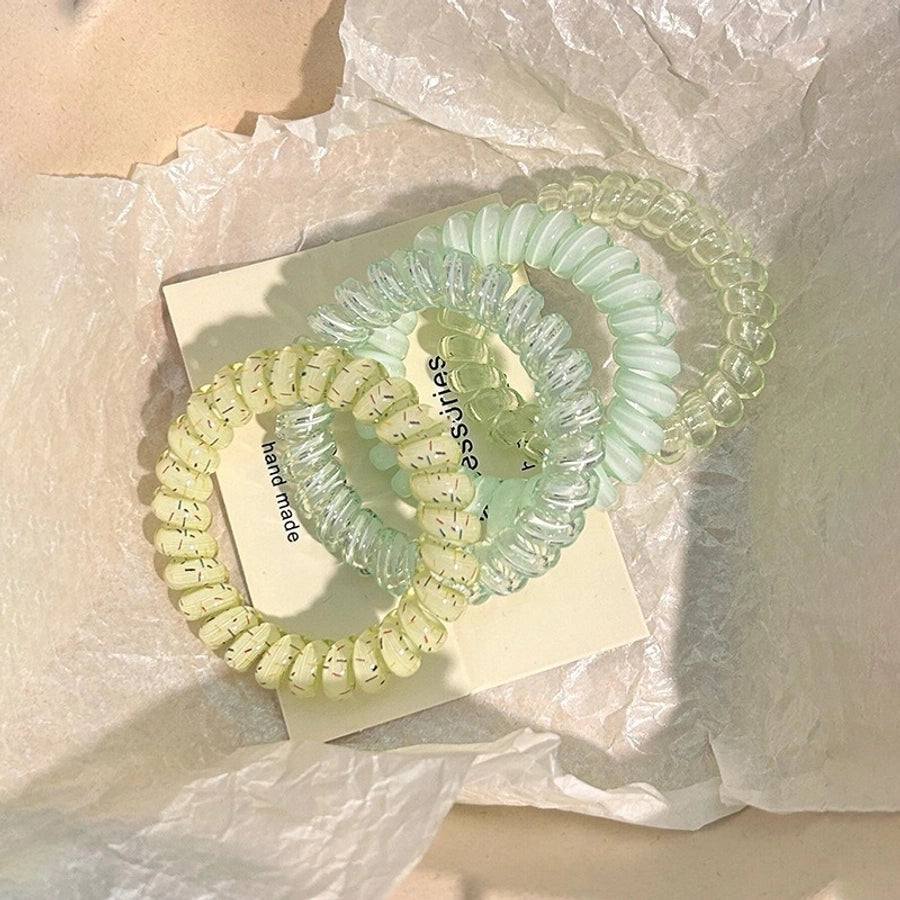 Women's IG Style Sweet Color Broken Point Solid Color Plastic plastic Hair Tie