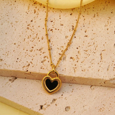 Jewelry Lady Simple Style Classic Style Heart Shape 304 Stainless Steel 18K Gold Plated Plating Pendant Necklace