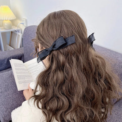 Spring and Summer New Arrival Bow Headwear  Hairpin Women's Side Bangs Clip Beautiful Back of Head Hair Accessories