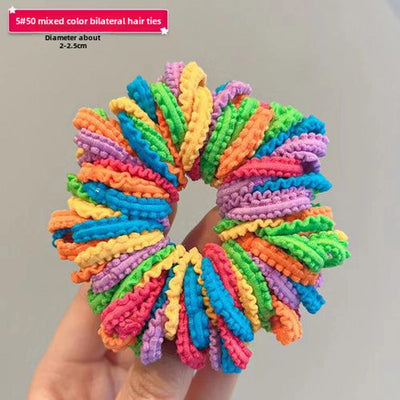 Children's Hair Tie Rubber Band Hair Band Hair Rope Girls' Baby Hair Tie Hair Rope Hair Accessories Hair Rope High Color Value Does Not Hage Hair