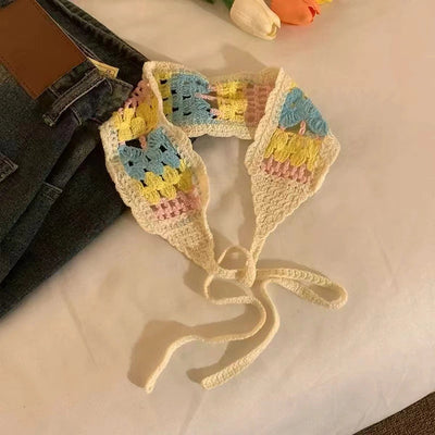 Women's IG Style Casual Plaid Rhombus Knit scarf