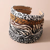 Guanyang  Zebra Print Leopard Print Headband  Retro Sponge Face Washing Pressure Hairband Simple Fashion Headband Hair Accessories