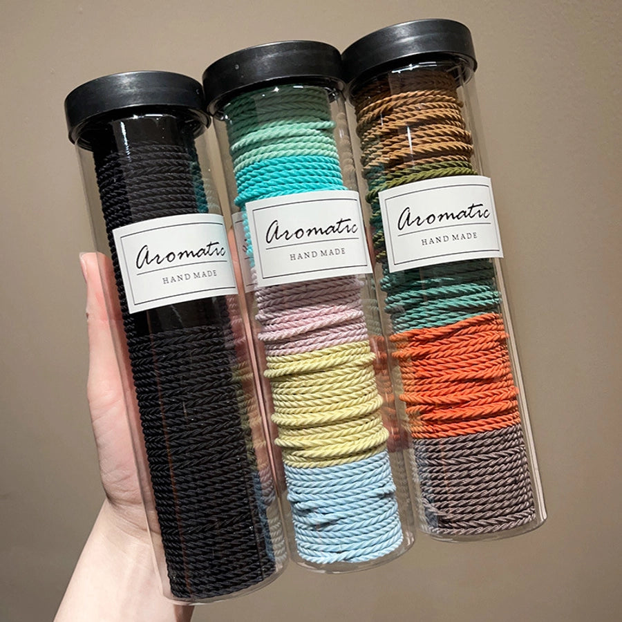 Canned rubber band women's tie head high elastic durable hair rope tie head  new rubber band high ponytail hair rope hair ring