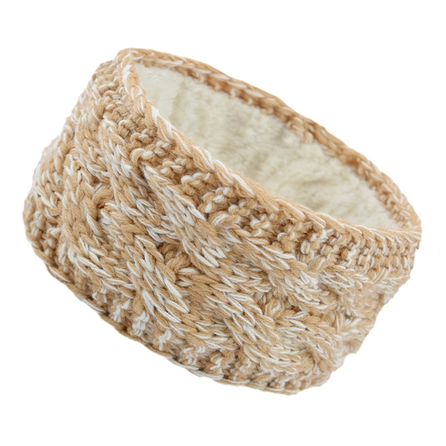 plus velvet knitted hair band wool color dot yarn headband variegated warm hair accessories autumn and winter twist ear protection headband