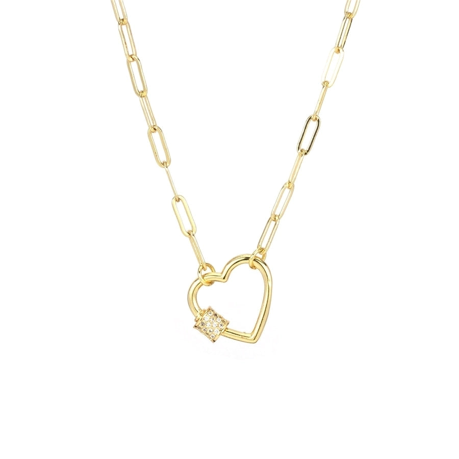 Jewelry Hip-Hop Punk Cool Style Heart Shape Copper Necklace