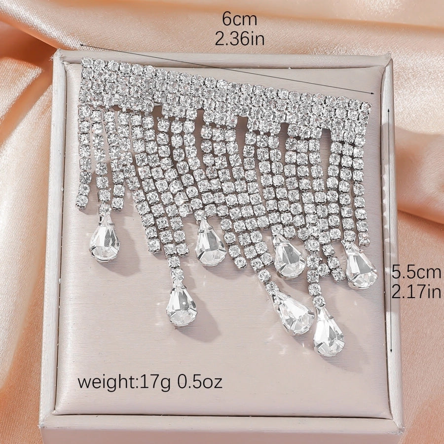 Women's Simple Style Classic Style Solid Color Alloy Inlay Rhinestones Hair Clip