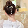Children's ball head fixed artifact Pearl Rhinestone grip clip does not hurt the hair back of the head ponytail buckle girl hairpin headdress