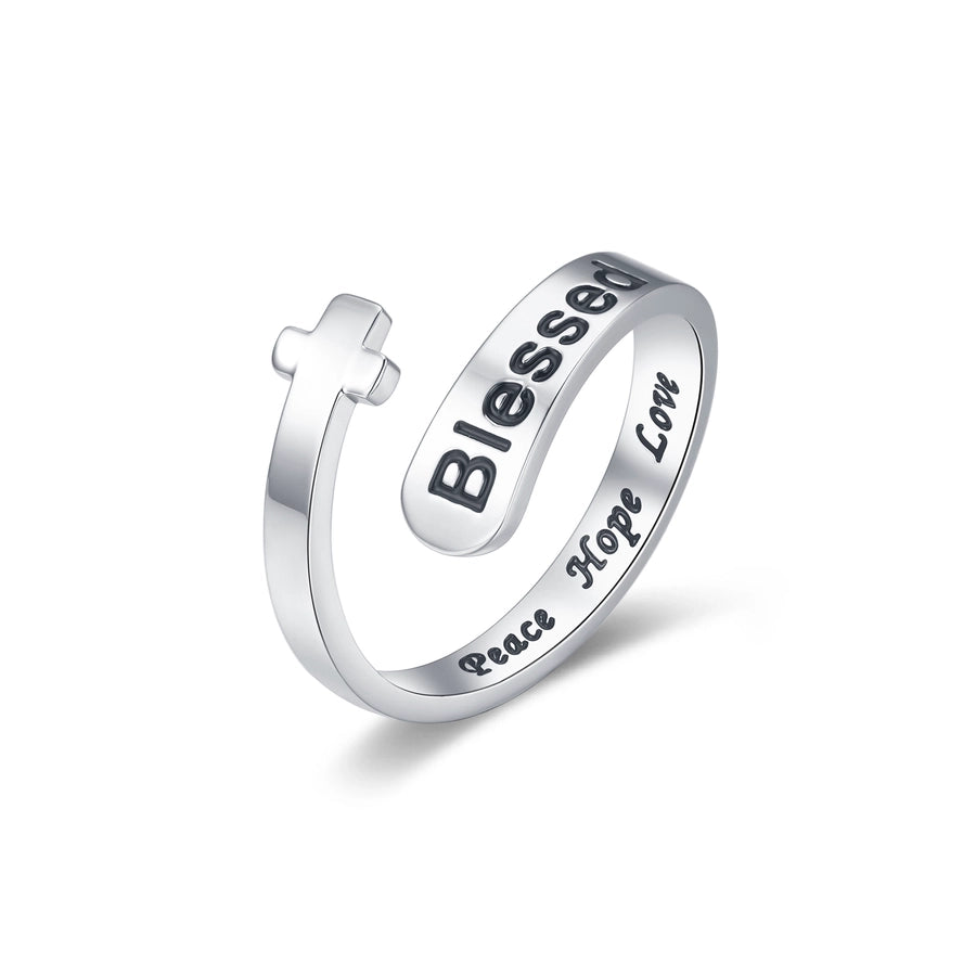 Jewelry Elegant Simple Style Letter 304 Stainless Steel Open Rings