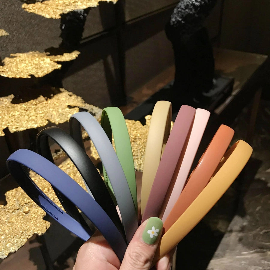 u shape solid color plastic resin hair band 1 piece
