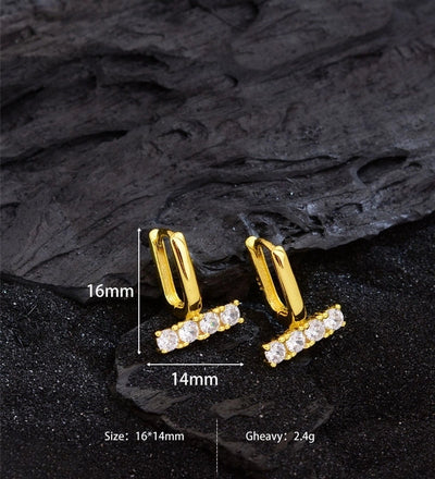 1 Pair Casual Elegant Geometric Copper Earrings