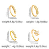 1 Piece Nose Rings & Studs Simple Style Geometric Heart Shape Alloy Plating Inlay Rhinestones Nose Rings & Studs