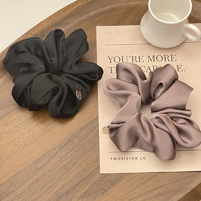 High-grade high-quality satin large intestine hair ring temperament fat intestine ring Korean style hair rope simple head rope women's headdress