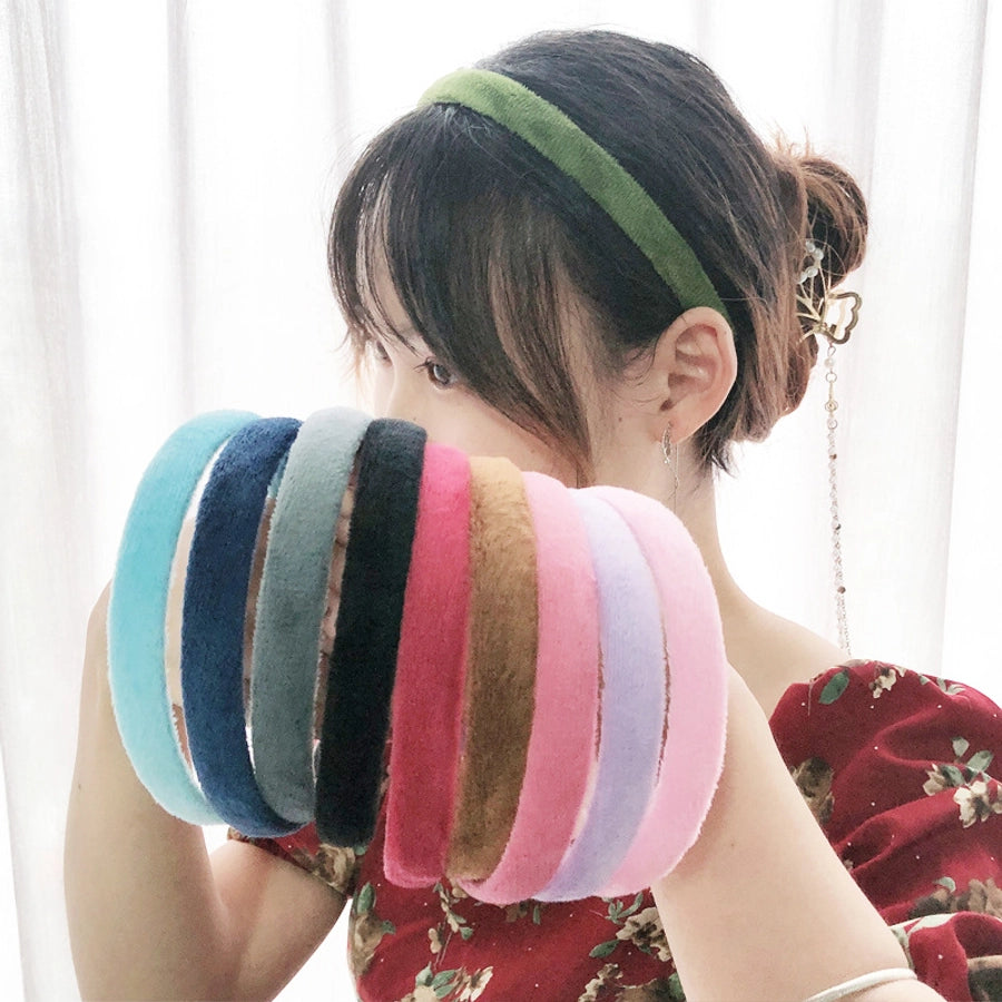 simple style plaid cloth hair band 1 piece