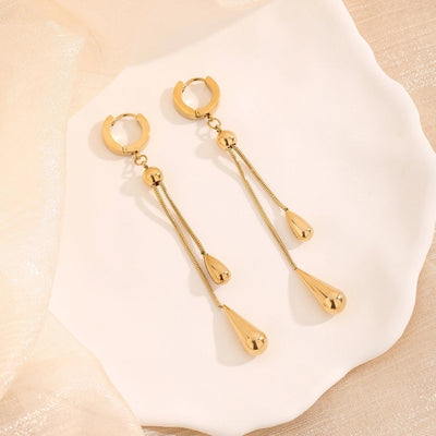 Jewelry Elegant French Style Streetwear Geometric 304 Stainless Steel 18K Gold Plated Plating Jewelry Set