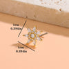 1 Piece Nose Rings & Studs Classic Style Cross Butterfly Copper Polishing Plating Zircon 18K Gold Plated Nose Rings & Studs